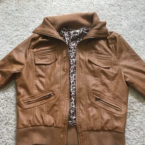 Tan pleather jacket